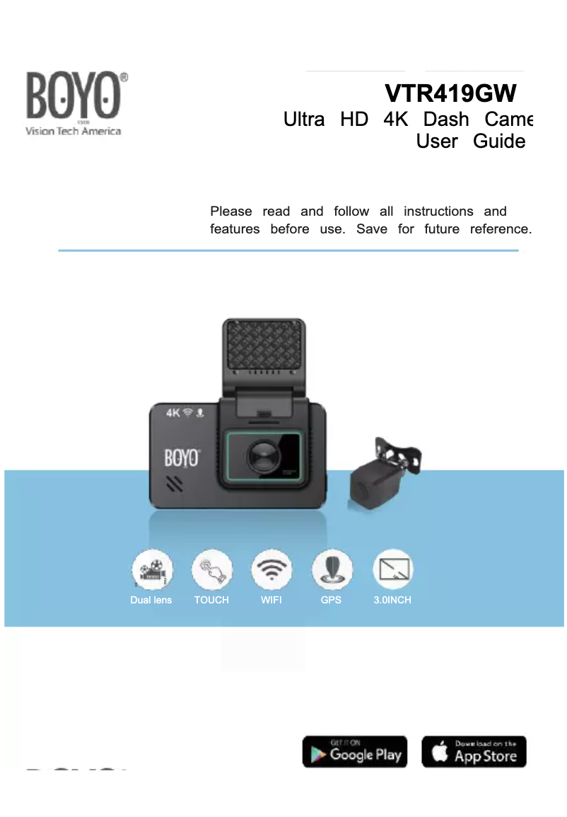 Página 1 del manual Manual de usuario Boyo VTR419GW