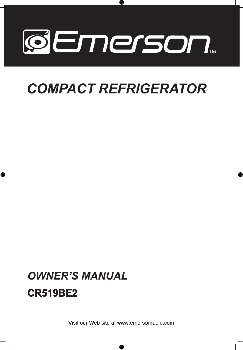 Page n°1 - Manuel utilisateur Emerson CR519BE2