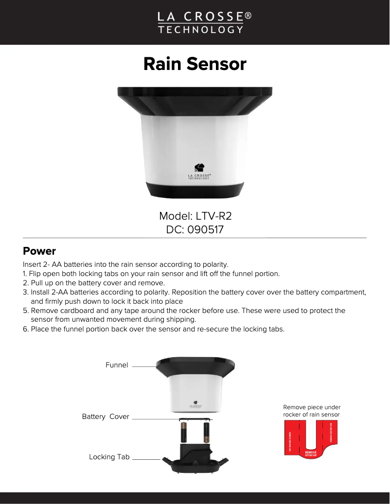Page n°1 - Manuel utilisateur La Crosse Technology LTV-R2