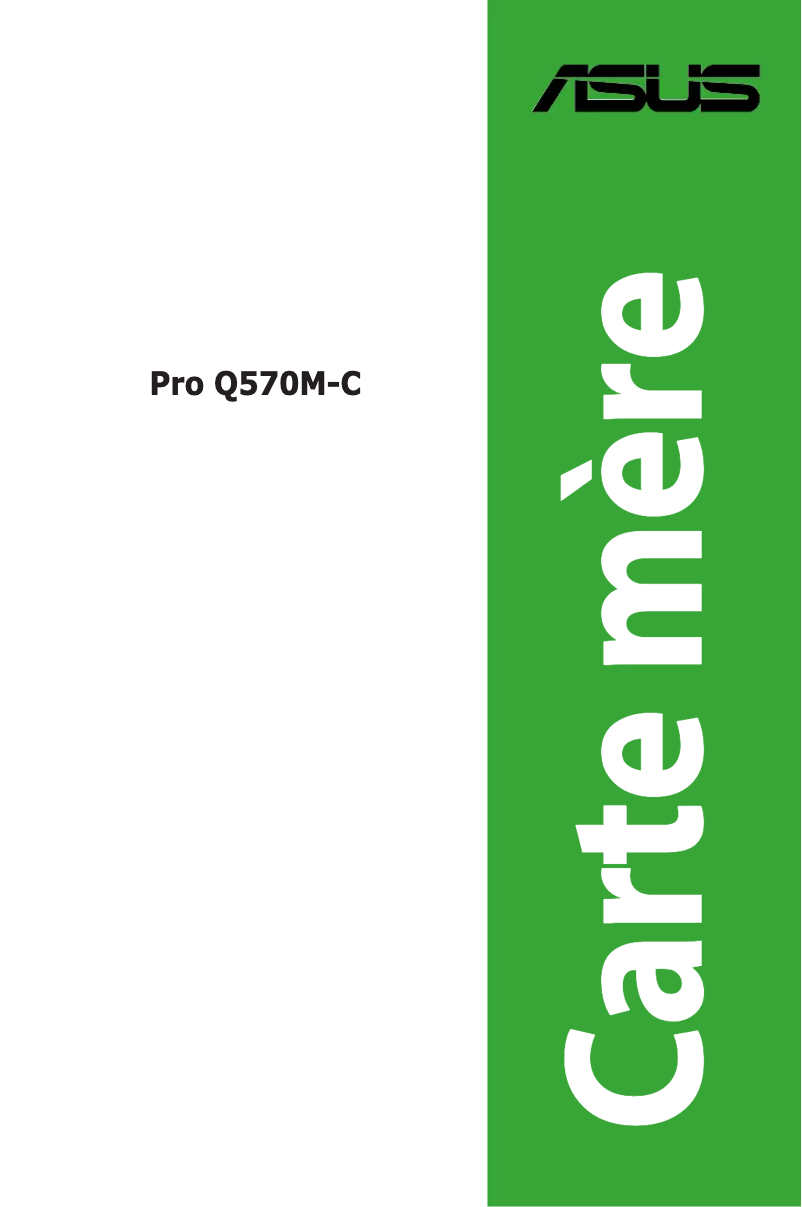 Page 1 de la notice Manuel utilisateur Asus Pro Q570M-C