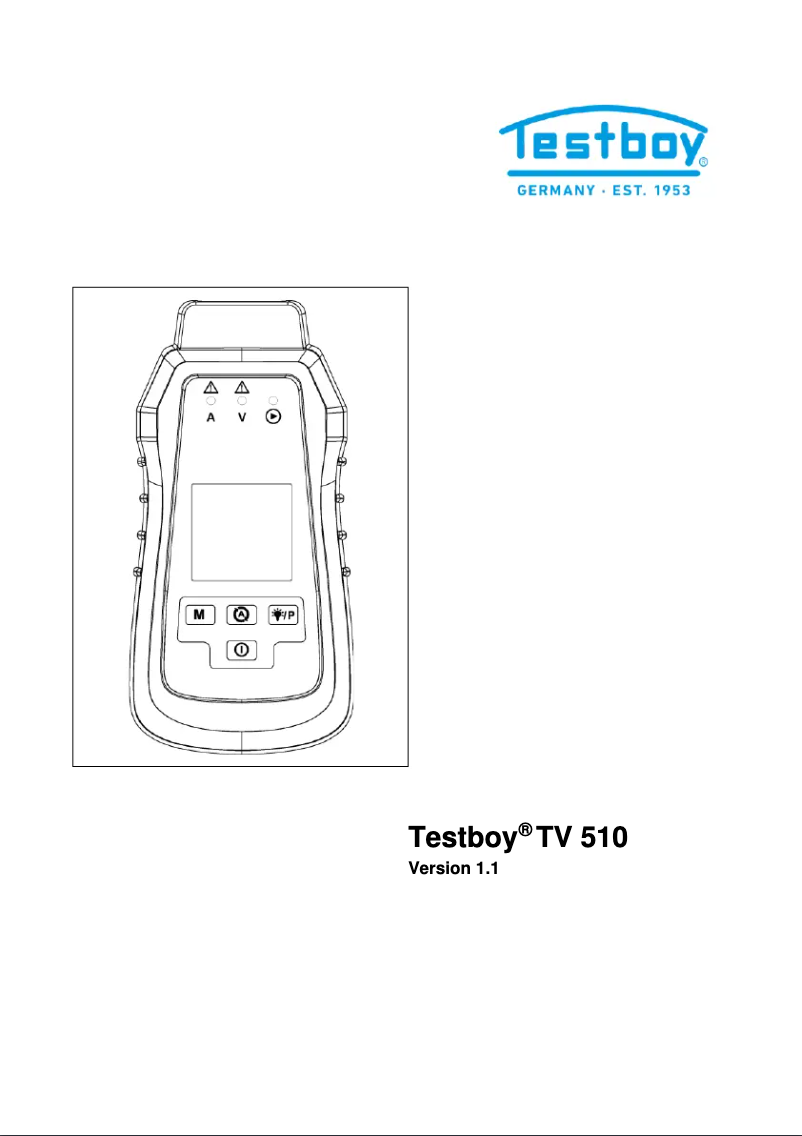 Page 1 de la notice Manuel utilisateur Testboy TV 510