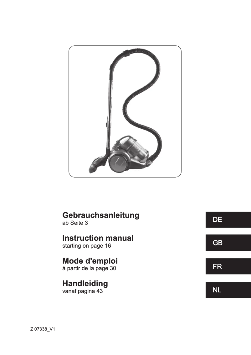 Página 1 del manual Manual de usuario Cleanmaxx Z 07338