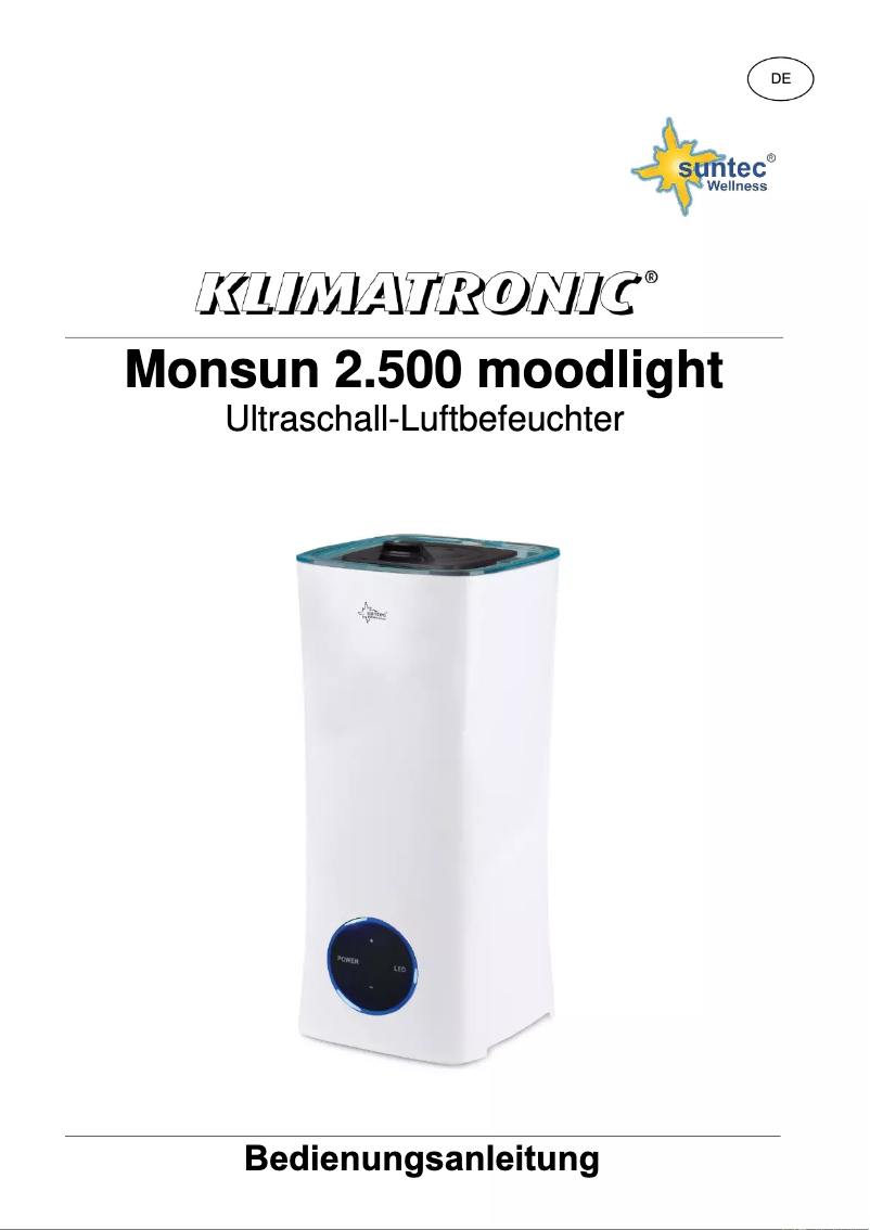 Page n°1 - Manuel utilisateur Suntec Monsun 2.500 Moodlight