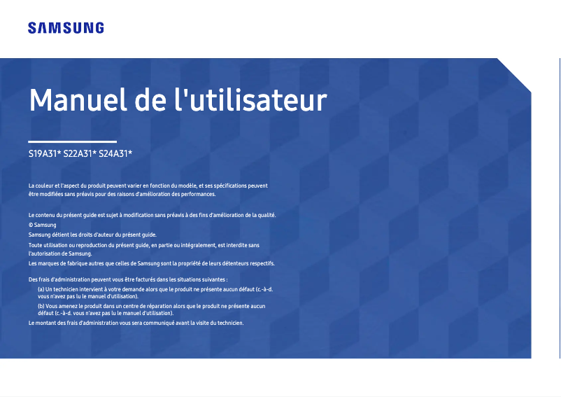Page n°1 - Manuel utilisateur Samsung S24A310NHU