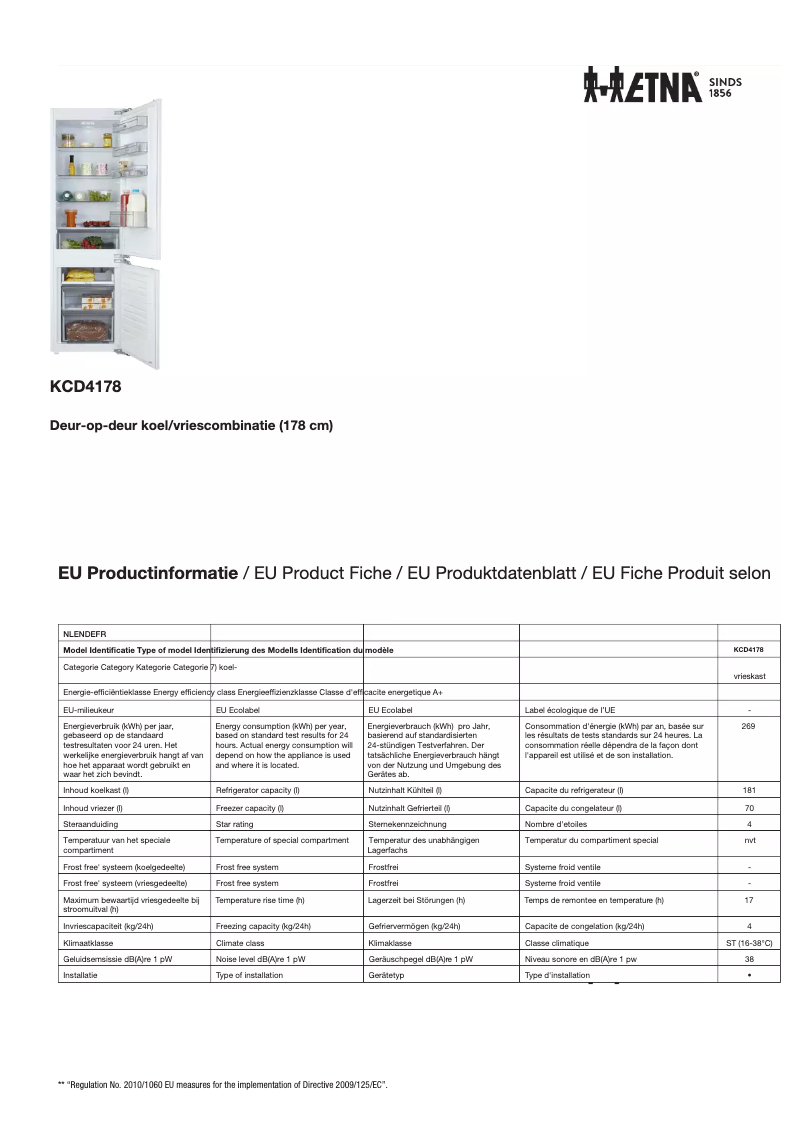 Image de la première page du manuel de l'appareil KCD4178