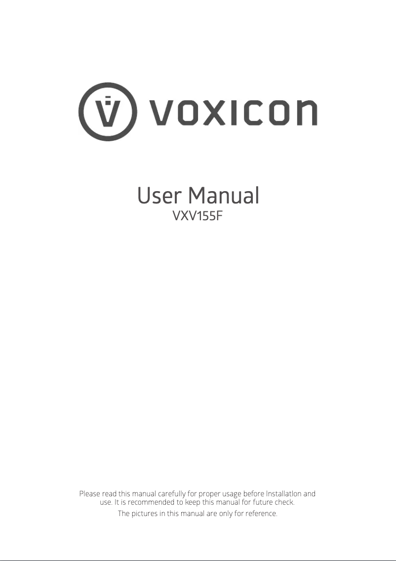 Page 1 de la notice Manuel utilisateur Voxicon VXV155F