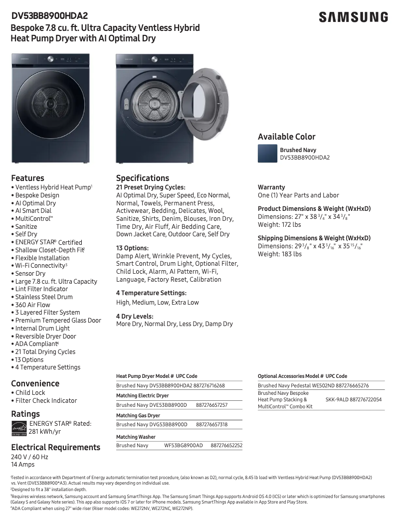 Image de la première page du manuel de l'appareil DV53BB8900HDA2