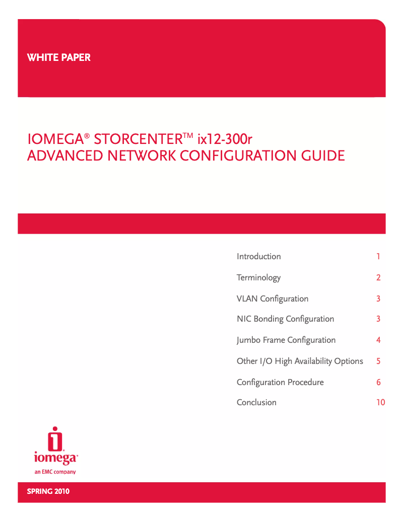 Page n°1 - Manuel utilisateur Iomega StorCenter ix12-300r