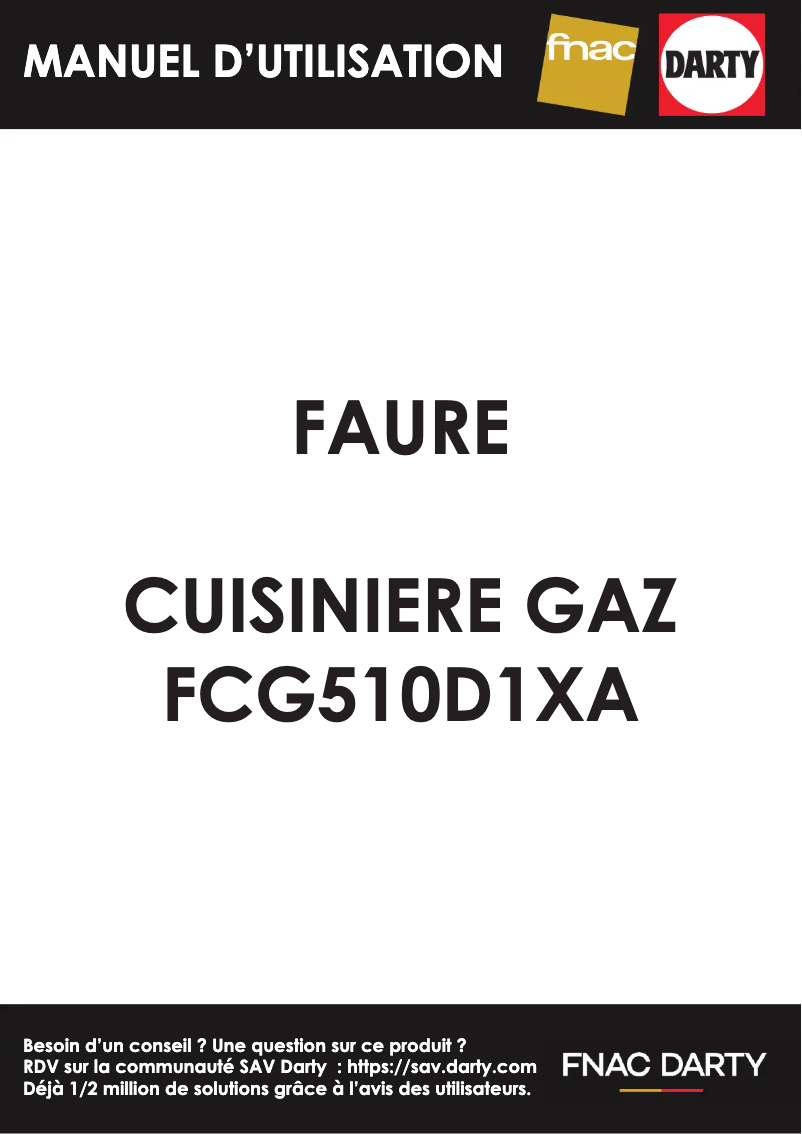 Image de la première page du manuel de l'appareil FCG510D1XA