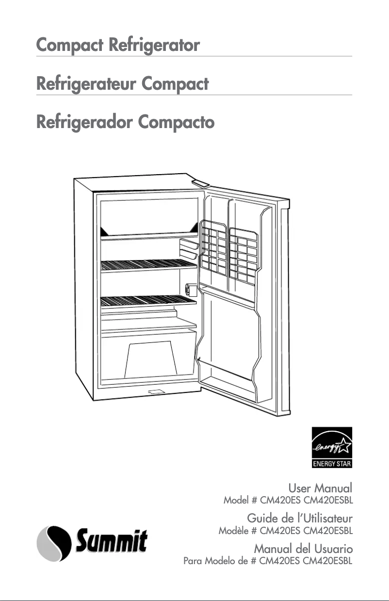 Page 1 de la notice Manuel utilisateur Summit CM420ESBL