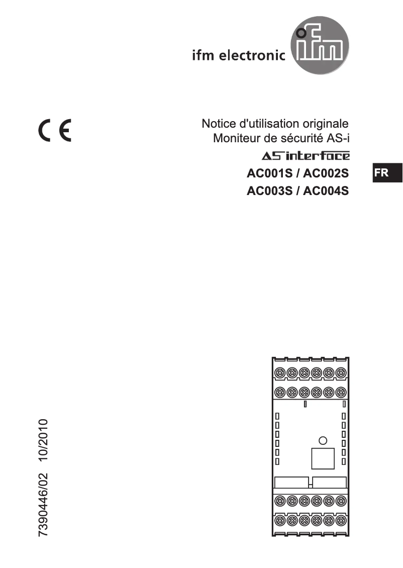 Page n°1 - Manuel utilisateur IFM AC004S
