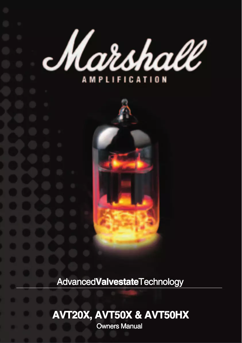 Page n°1 - Manuel utilisateur Marshall AVT20X