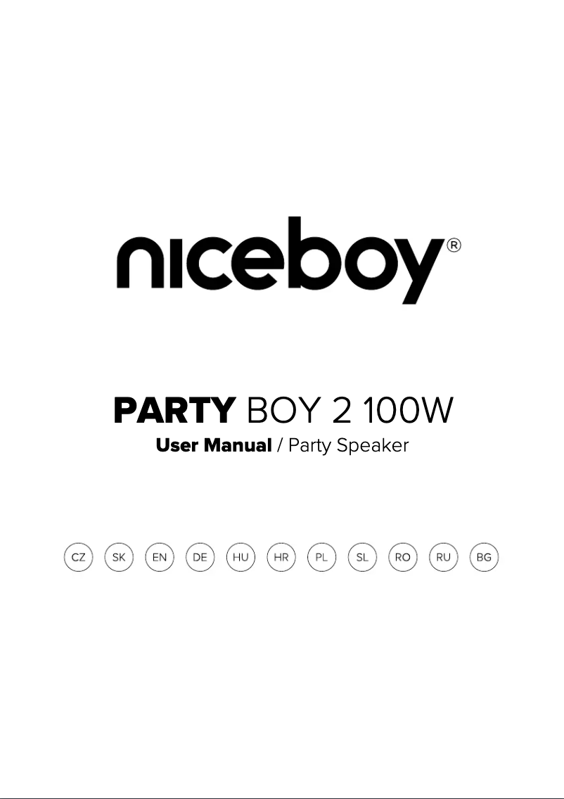 Página 1 del manual Manual de usuario Niceboy Party Boy 2 100W