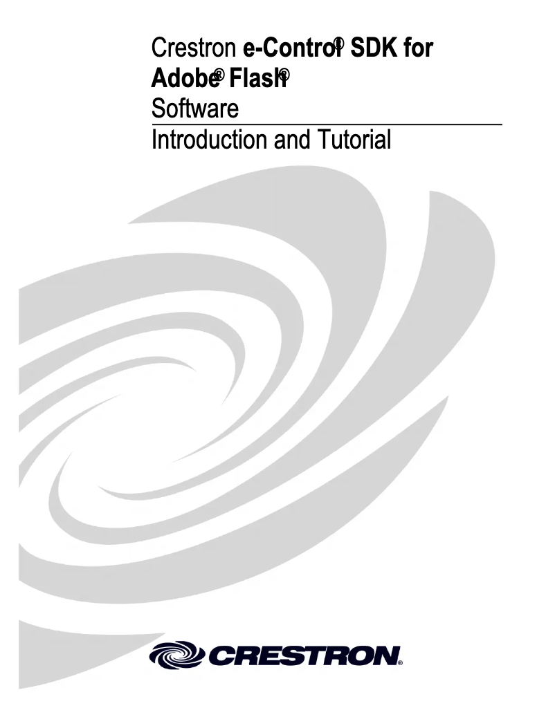 Page 1 de la notice Manuel utilisateur Crestron SDK-F