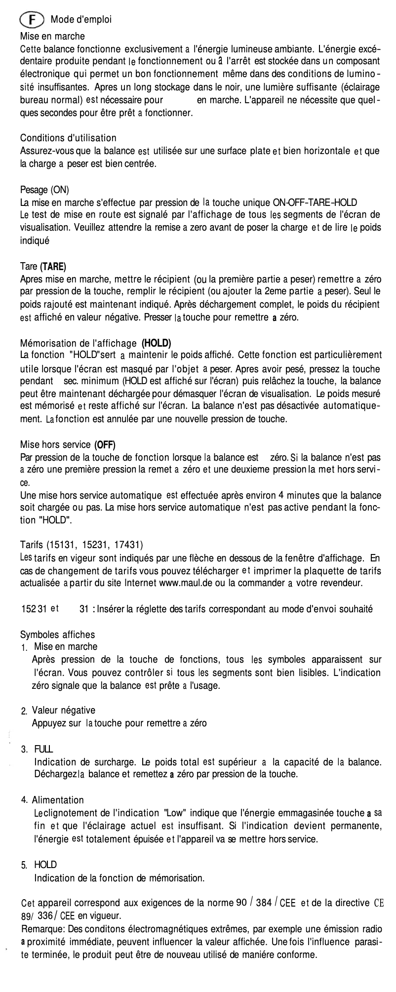 Page 1 de la notice Manuel utilisateur MAUL MAULtronic S