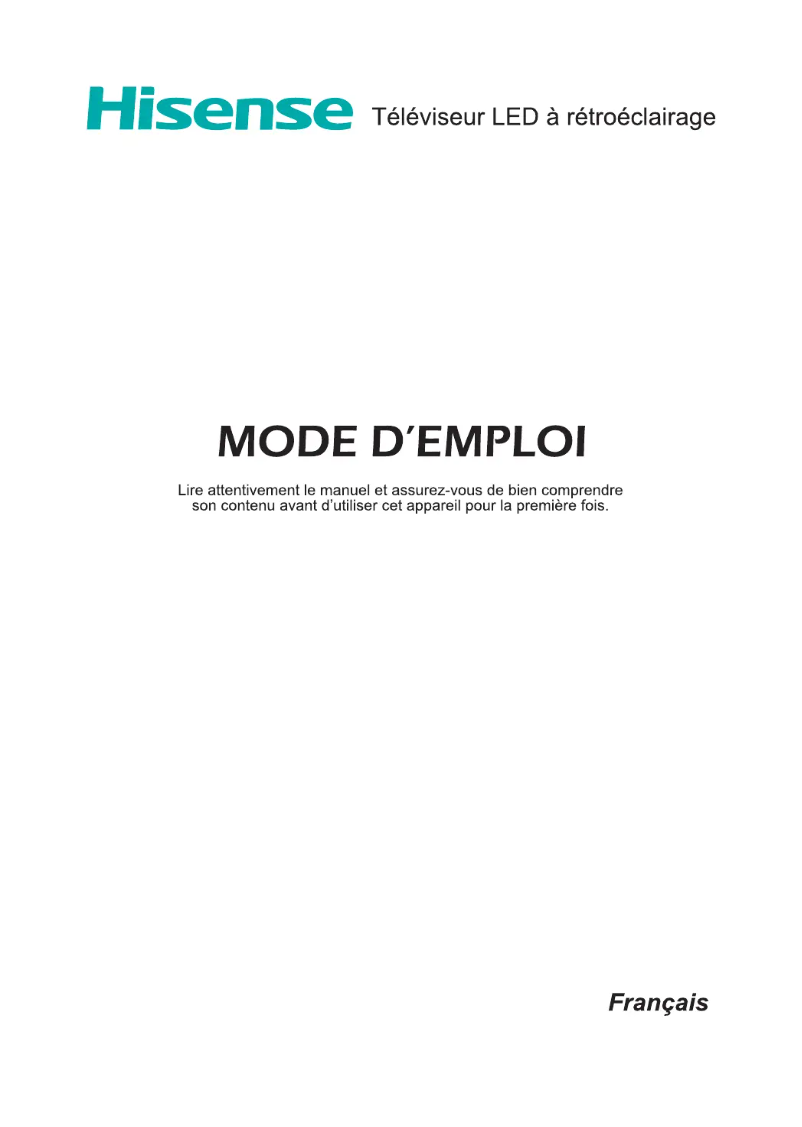 Page 1 de la notice Manuel utilisateur Hisense 49NEC5600