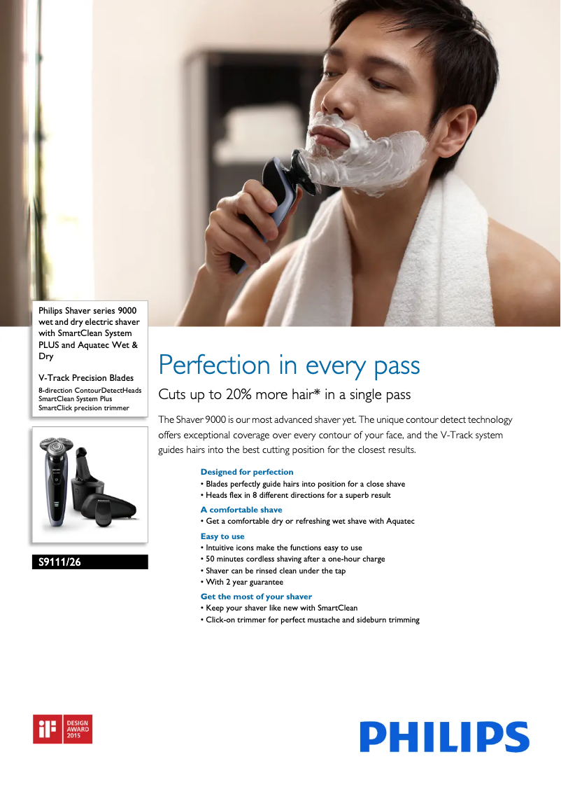 Image de la première page du manuel de l'appareil SensoTouch Series 9000 S9111