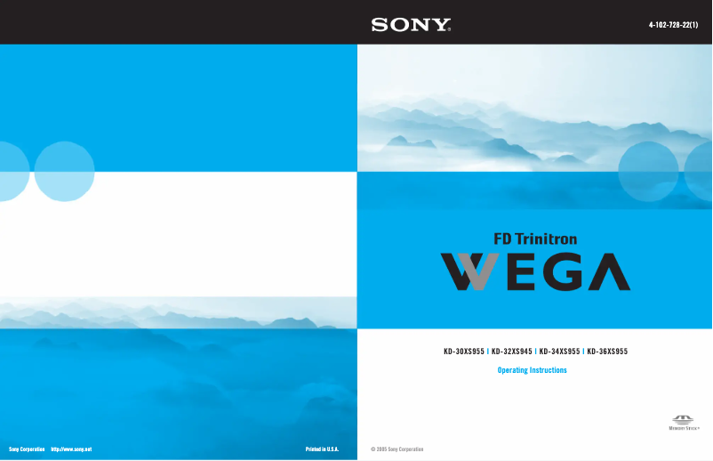 Page 1 de la notice Manuel utilisateur Sony KD-32XS945