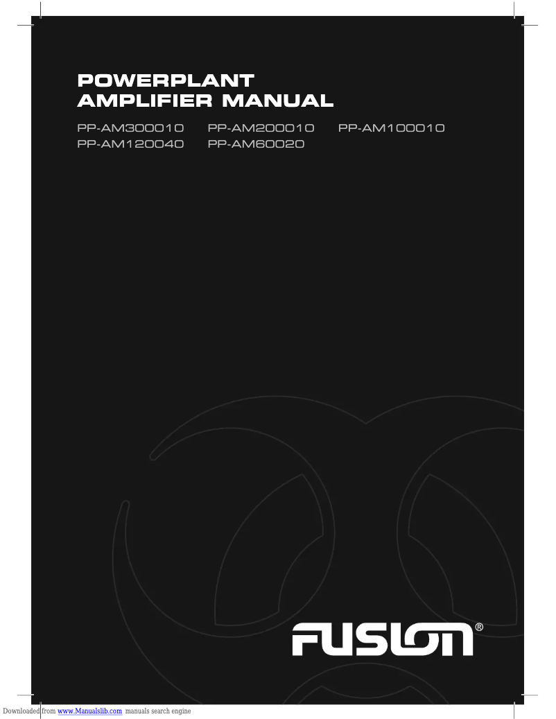 Página 1 del manual Manual de usuario Fusion PP-AM200010