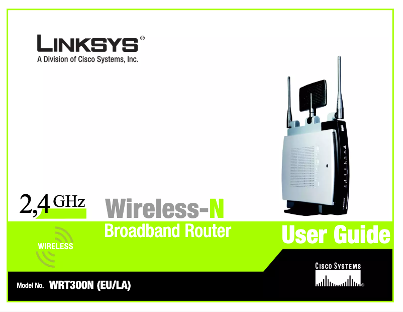 Image de la première page du manuel de l'appareil WRT300N