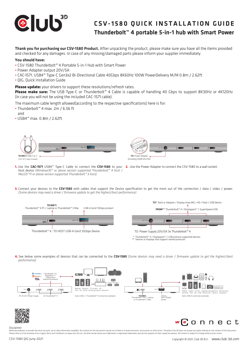 Página 1 del manual Manual de usuario Club 3D CSV-1580