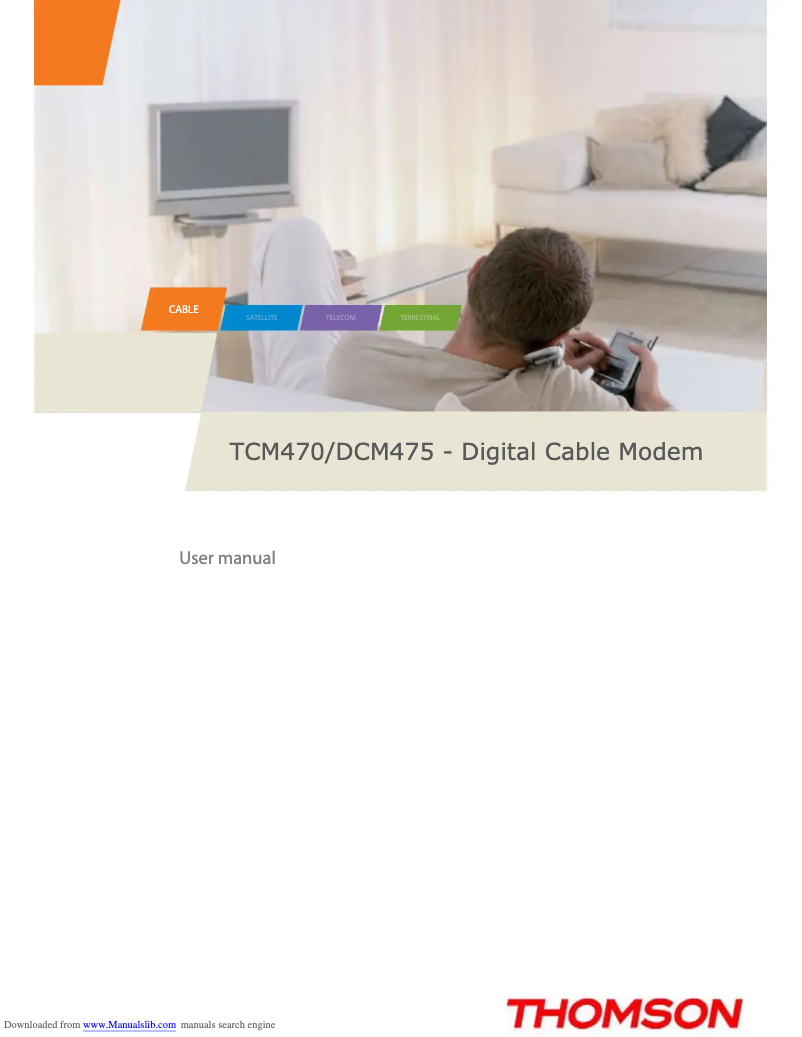 Page n°1 - Manuel utilisateur Thomson DCM475