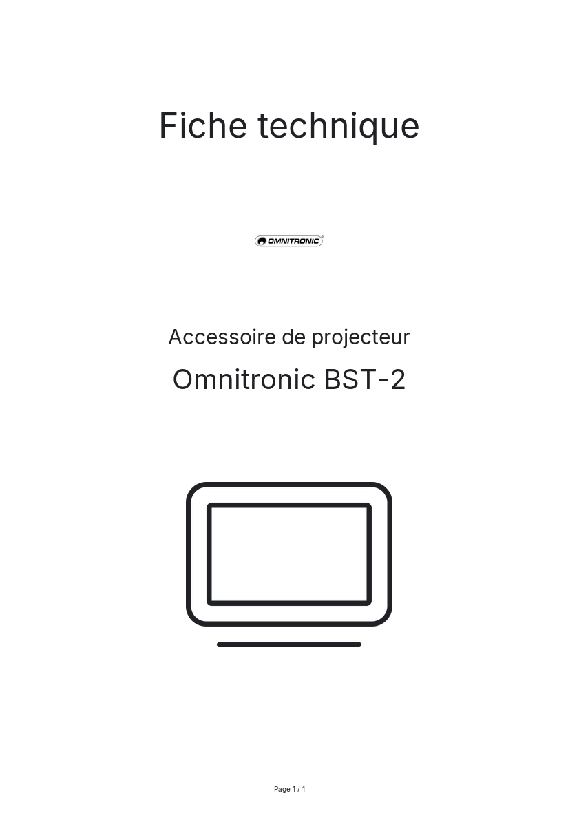 Image de la première page du manuel de l'appareil BST-2