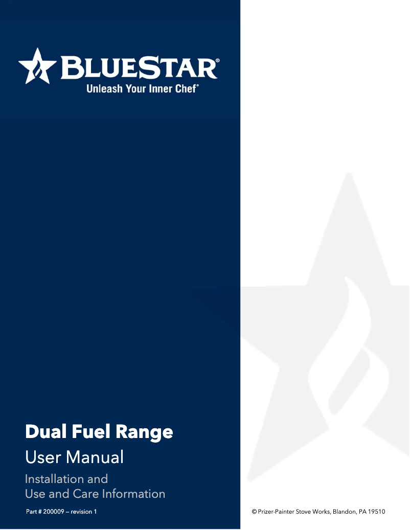 Page n°1 - Manuel utilisateur BlueStar BSDF366B