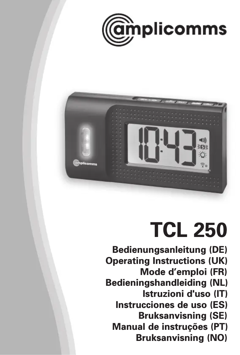 Page n°1 - Manuel utilisateur Amplicomms TCL 250