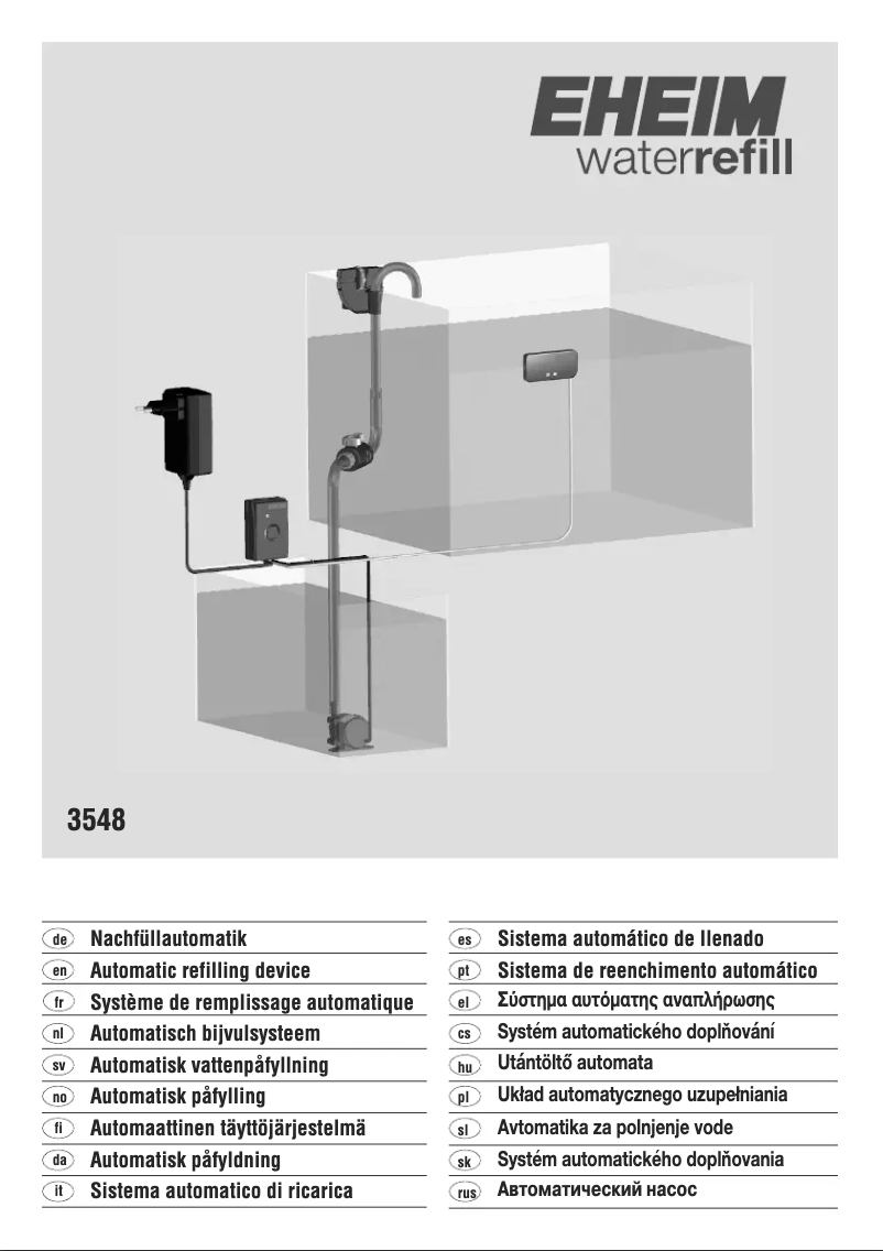 Page 1 de la notice Manuel utilisateur Eheim Waterrefill 3548