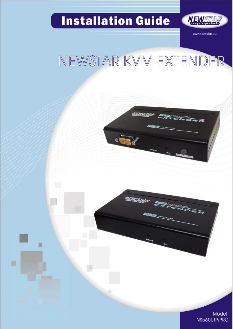 Imagen de la primera página del manual del dispositivo UTP KVM Extender