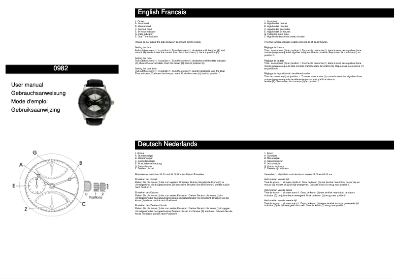 Image de la première page du manuel de l'appareil 0982