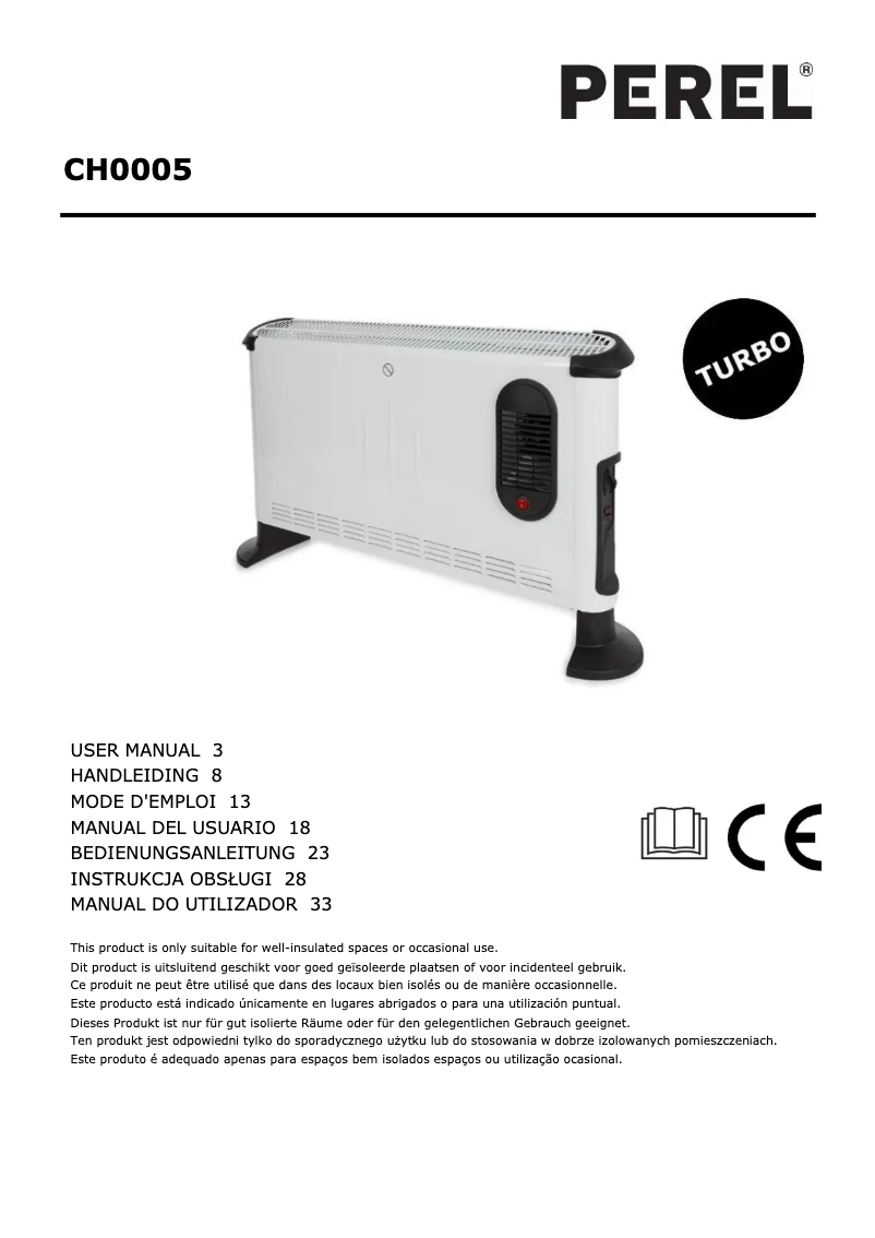 Page 1 de la notice Manuel utilisateur Perel CH0005