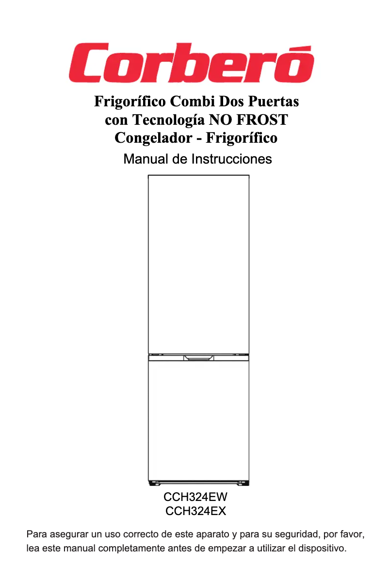 Page 1 de la notice Manuel utilisateur Corbero CCH324EX