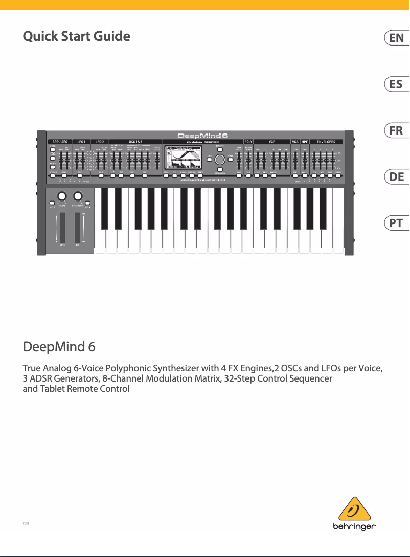 Image de la première page du manuel de l'appareil DeepMind 6