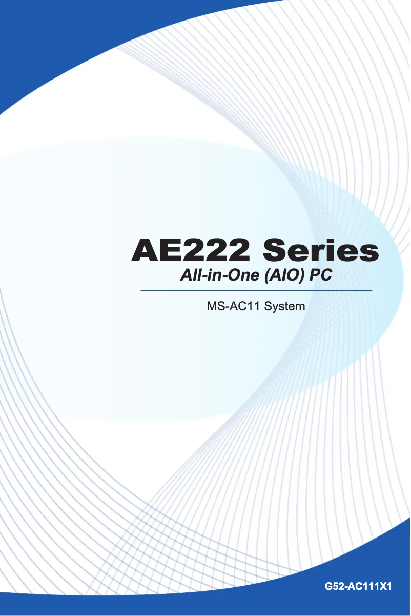Page 1 de la notice Manuel utilisateur MSI Wind Top AE222-275EU