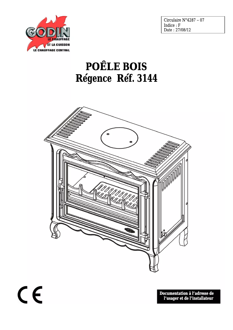 Page 1 de la notice Manuel utilisateur Godin Regence 3144
