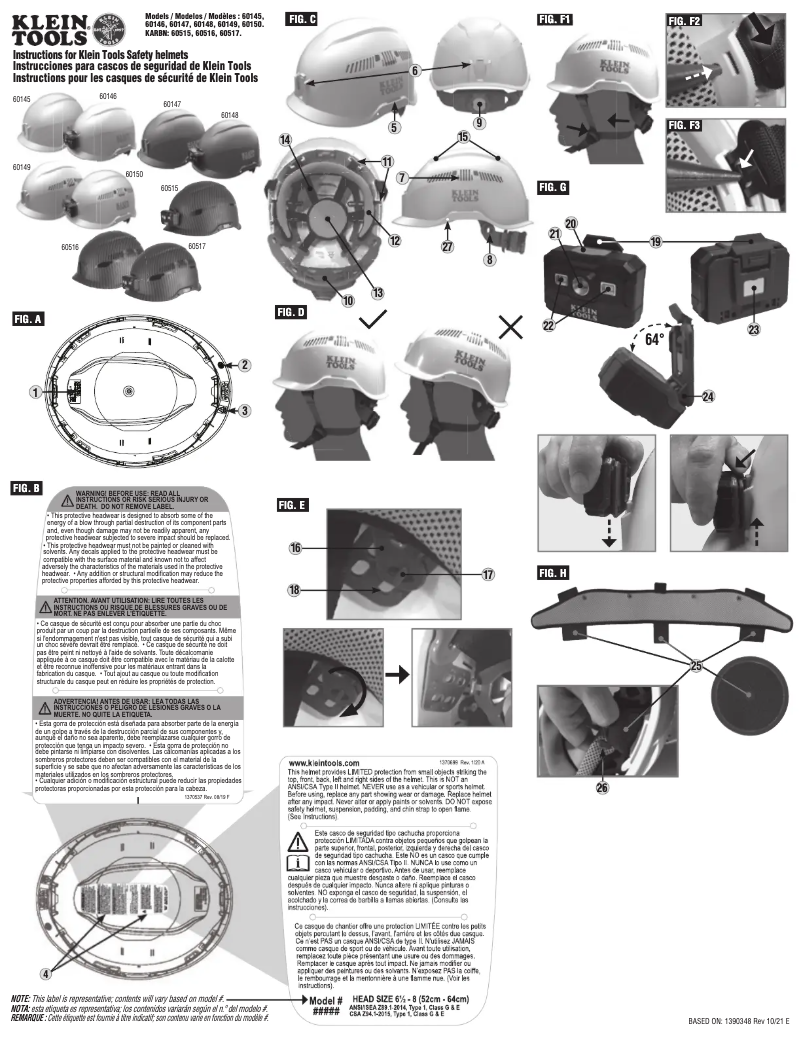 Page n°1 - Manuel utilisateur Klein Tools 60515