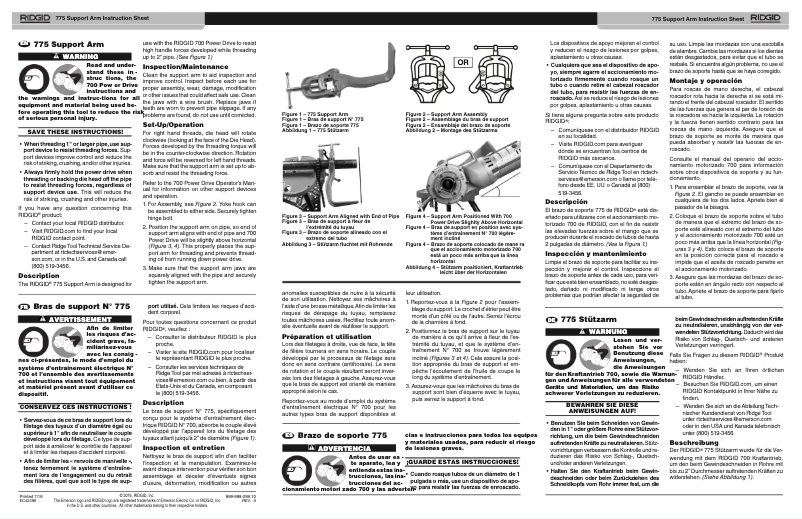 Page 1 de la notice Instructions / montage Ridgid 700