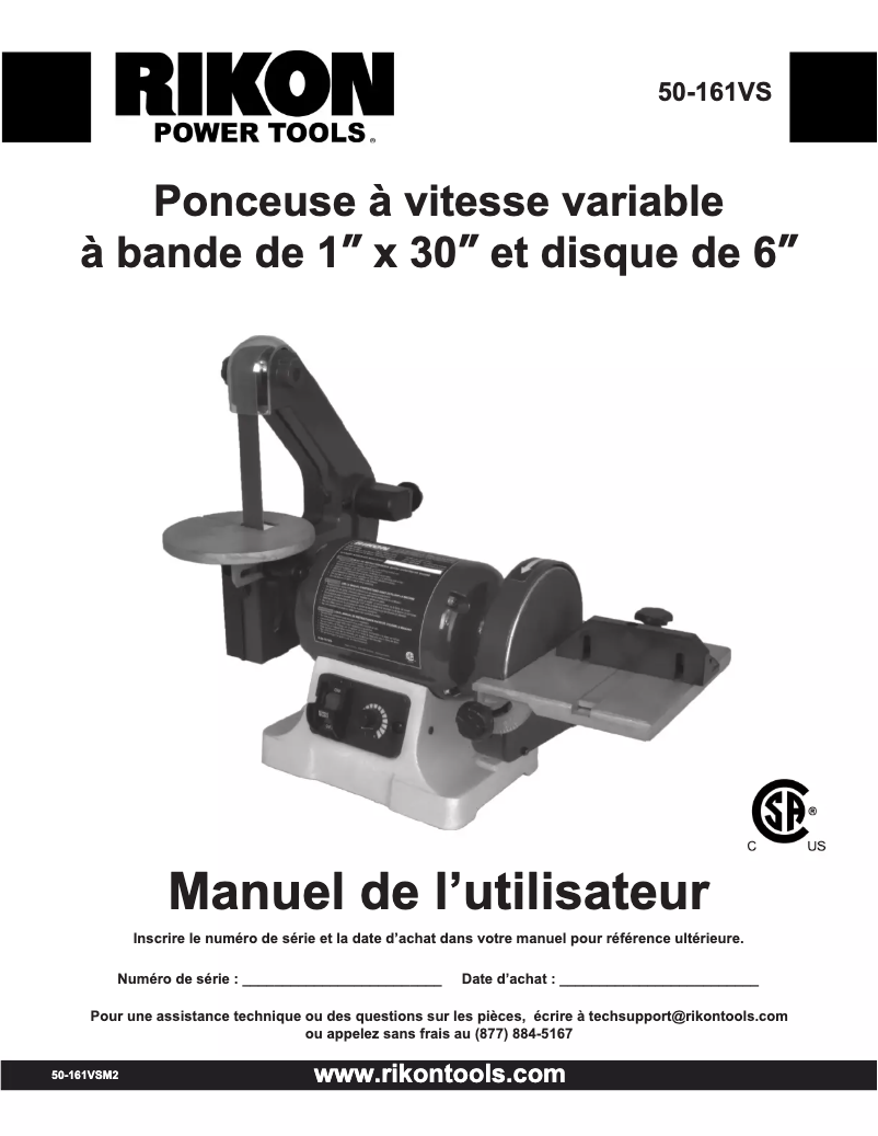 Page 1 de la notice Manuel utilisateur RIKON 50-161VS