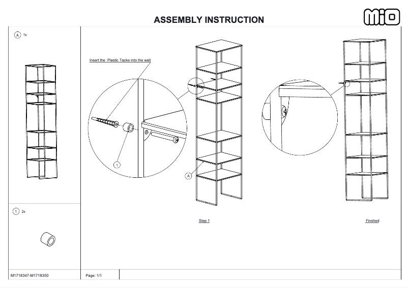 Image de la première page du manuel de l'appareil Alex