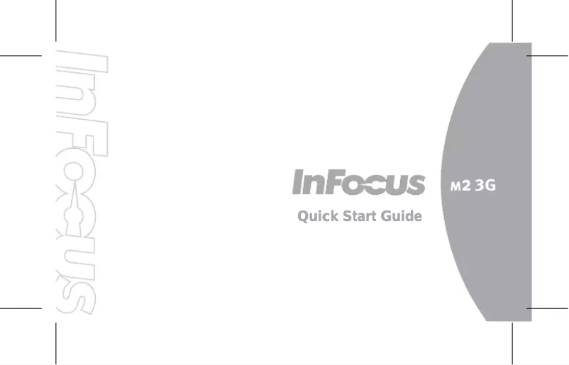 Page 1 de la notice Manuel utilisateur InFocus M2 3G