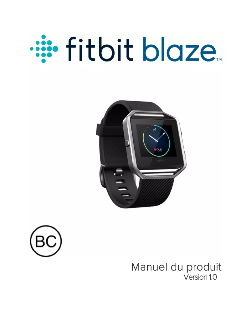 Page 1 de la notice Manuel utilisateur Fitbit Blaze