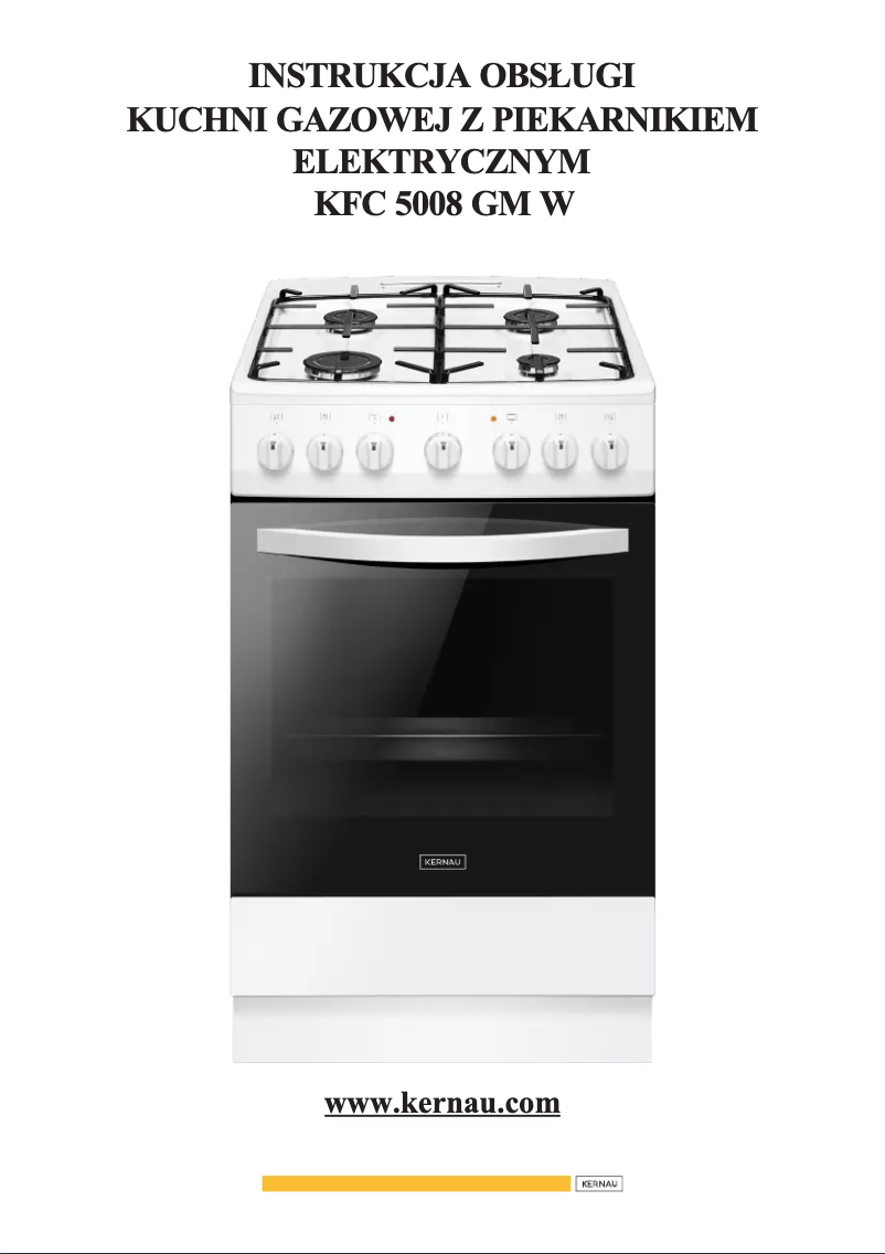 Page n°1 - Manuel utilisateur Kernau KFC 5008 GM W