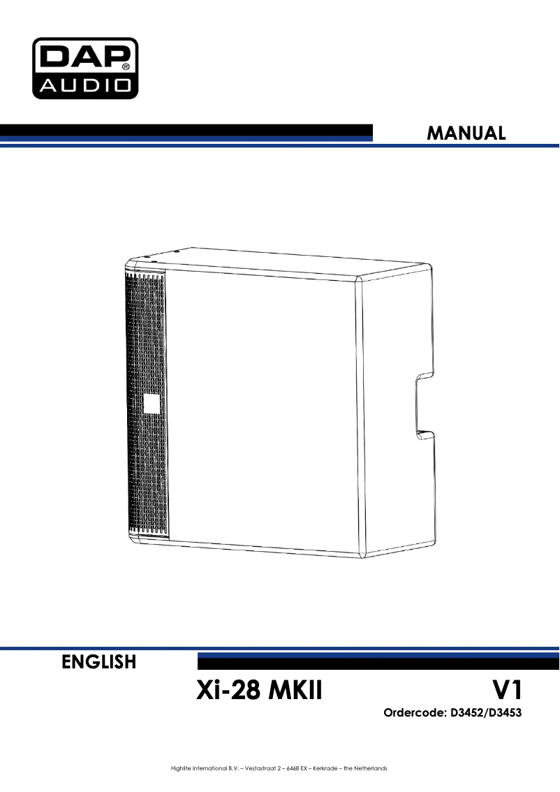 Image de la première page du manuel de l'appareil Xi-28 MKII