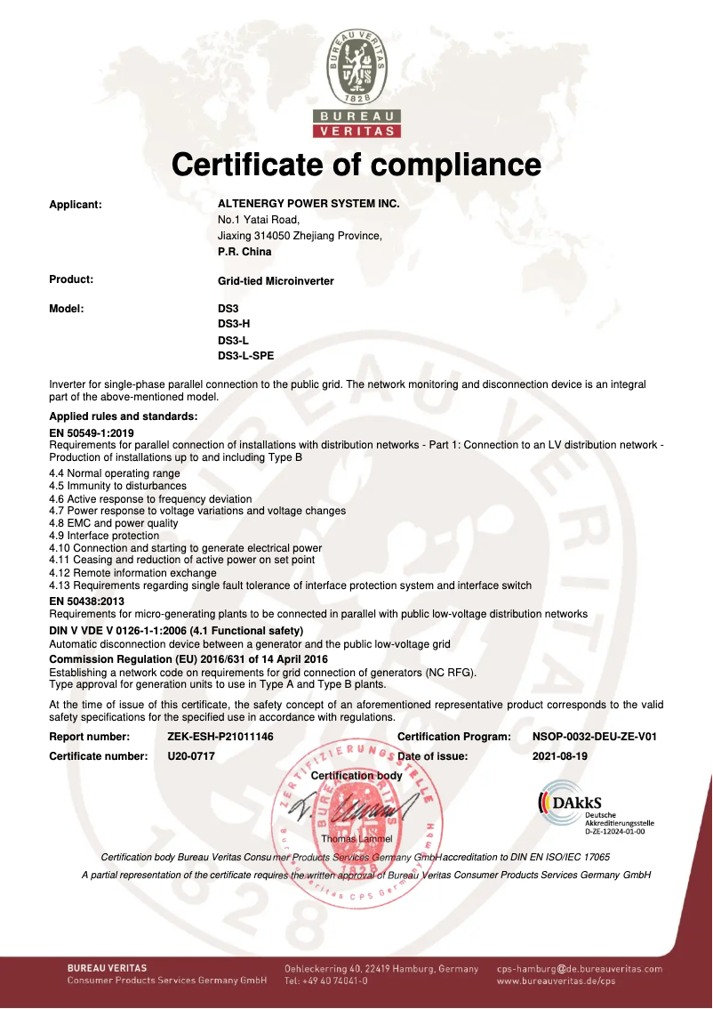 Page 1 de la notice Guide d'installation APsystems DS3-L