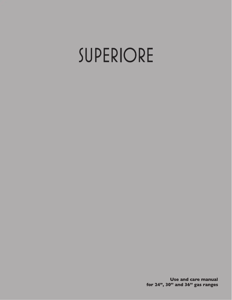 Page 1 de la notice Manuel utilisateur Superiore RD361GCMCB