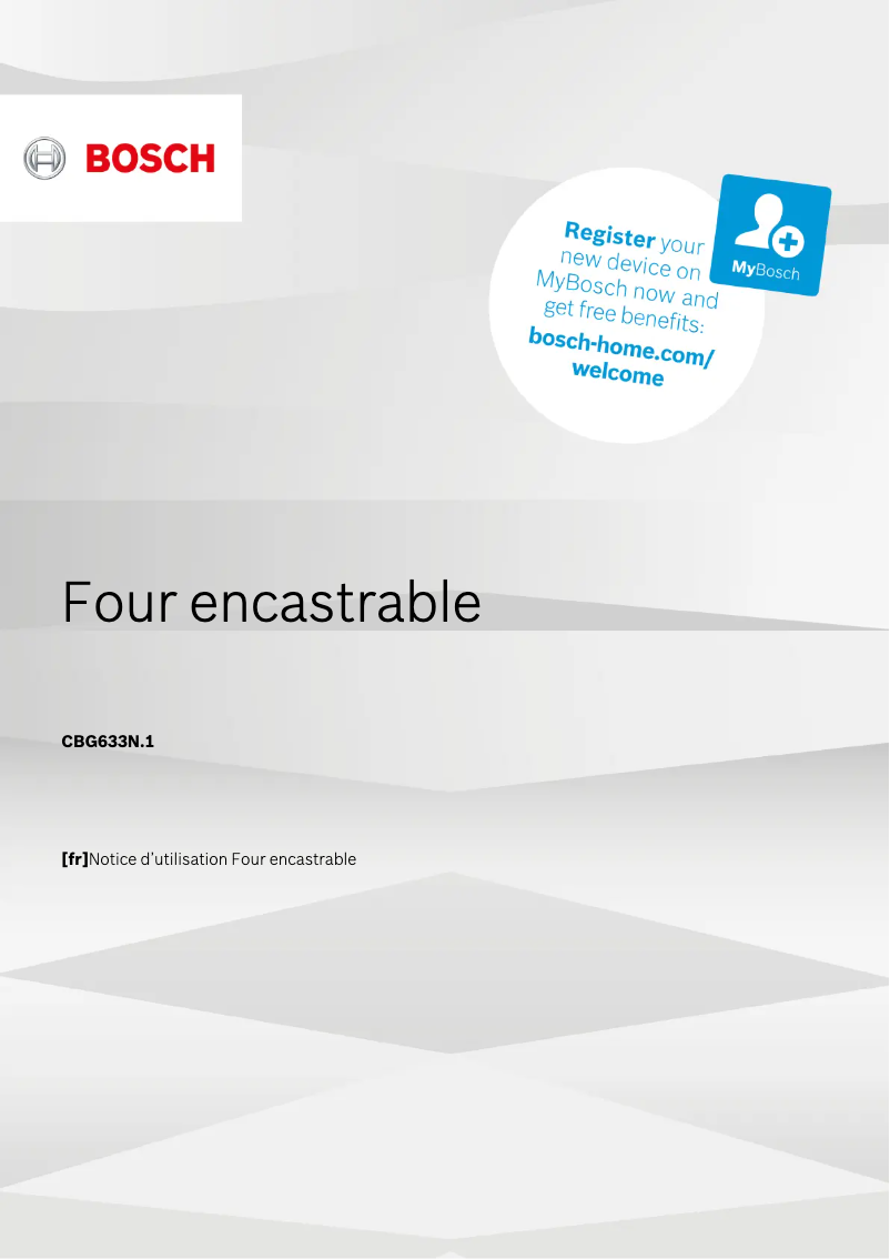 Image de la première page du manuel de l'appareil CBG633NS1