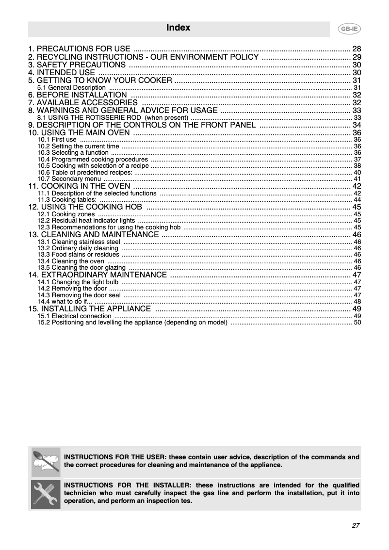 Image de la première page du manuel de l'appareil CE9CMX