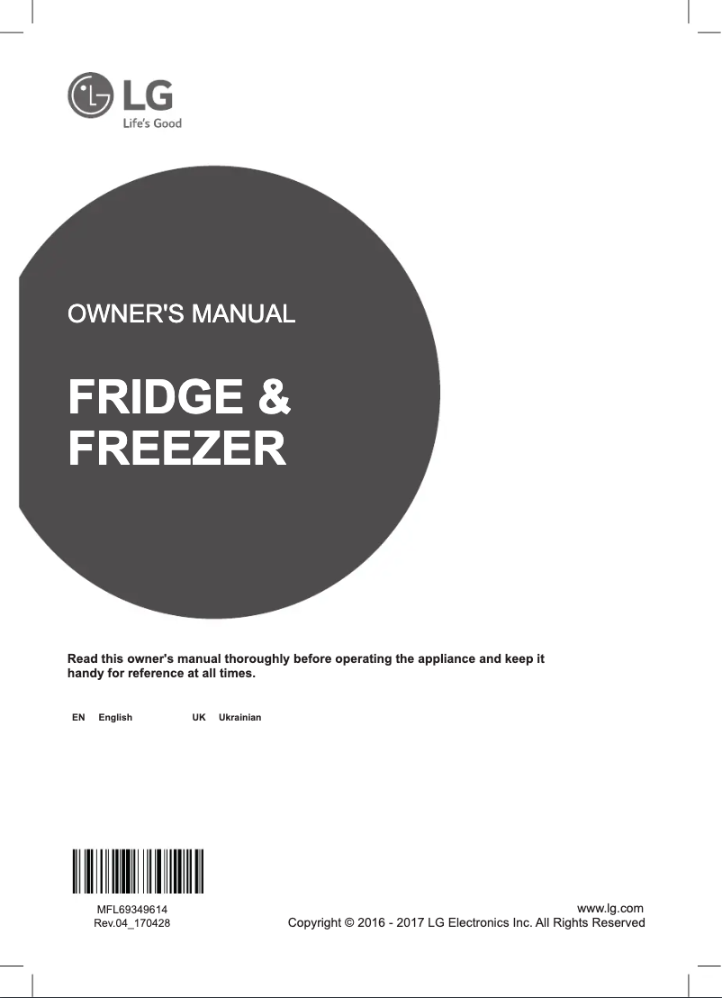 Page 1 de la notice Manuel utilisateur LG GW-B499SQFZ